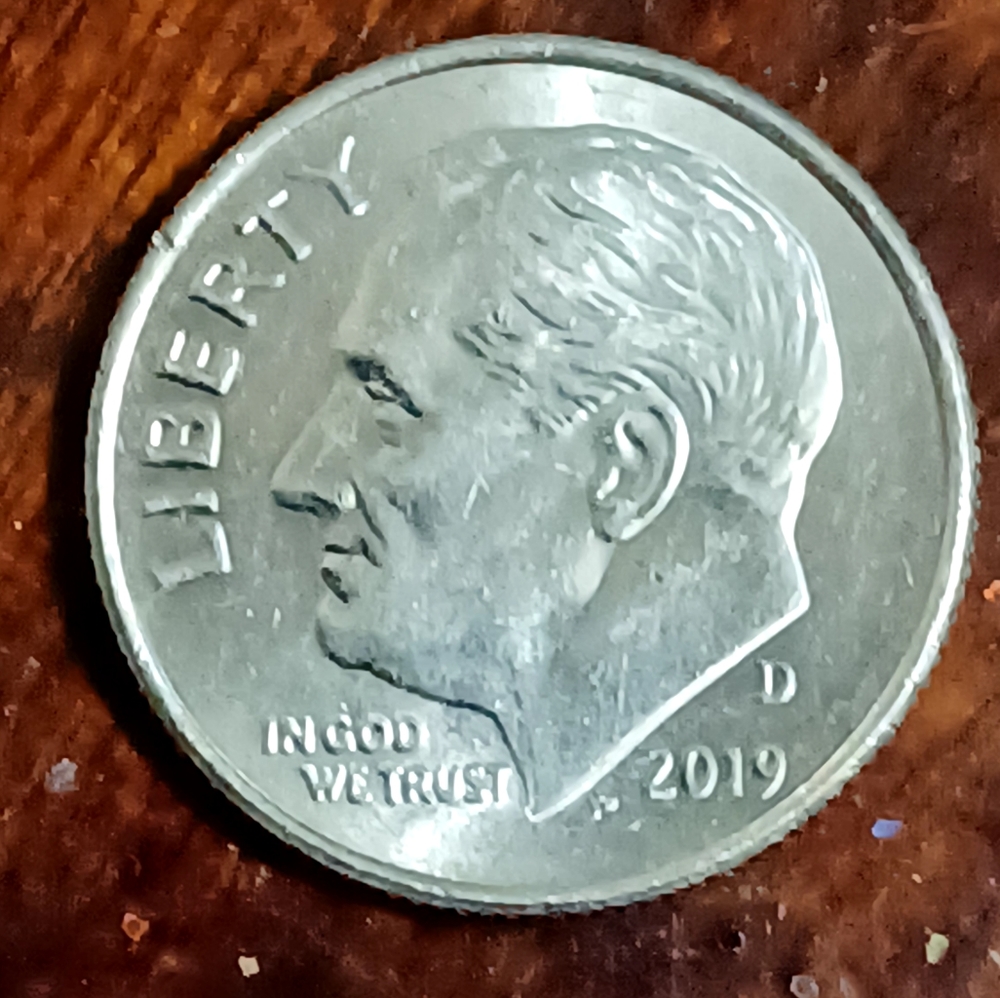 2019 d mint Error dime